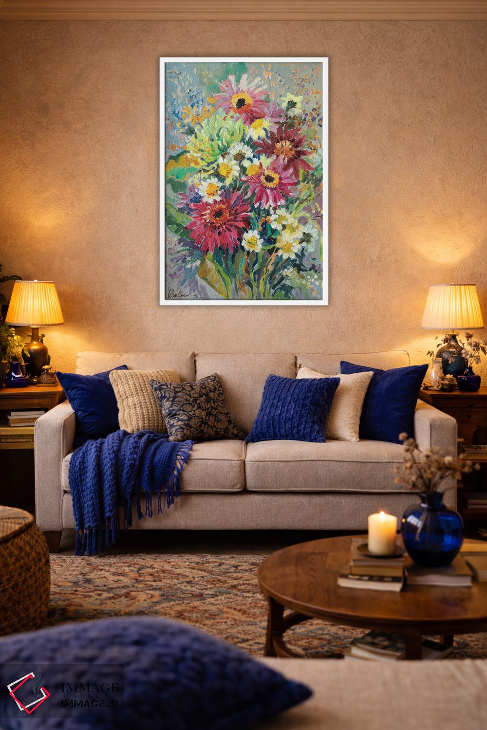 تابلو دکوراتیو دسته گل تابستانی اثر کاتارینا والوا - D1W