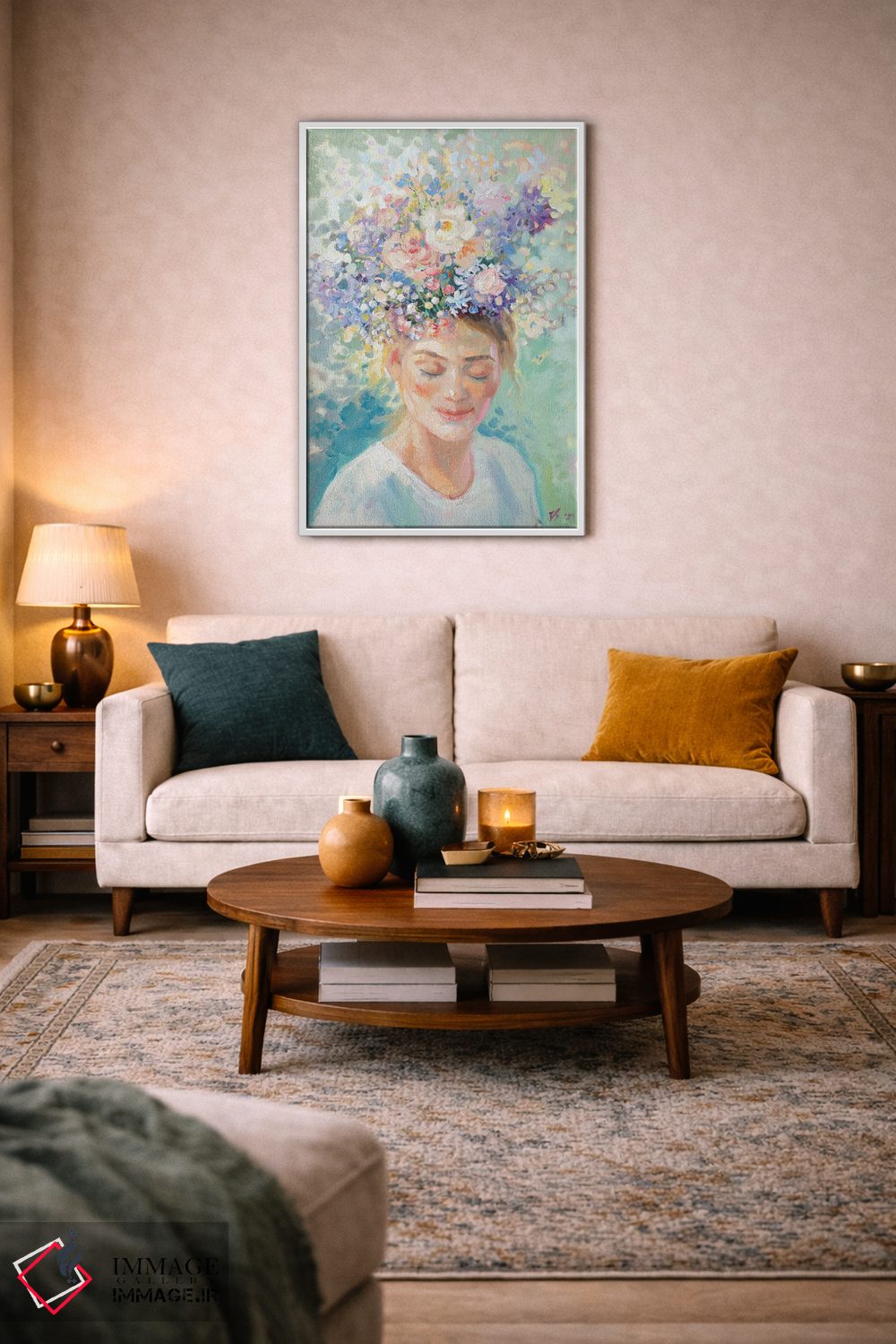 تابلو دکوراتیو گل های بهاری اثر کاتارینا والوا - D3W