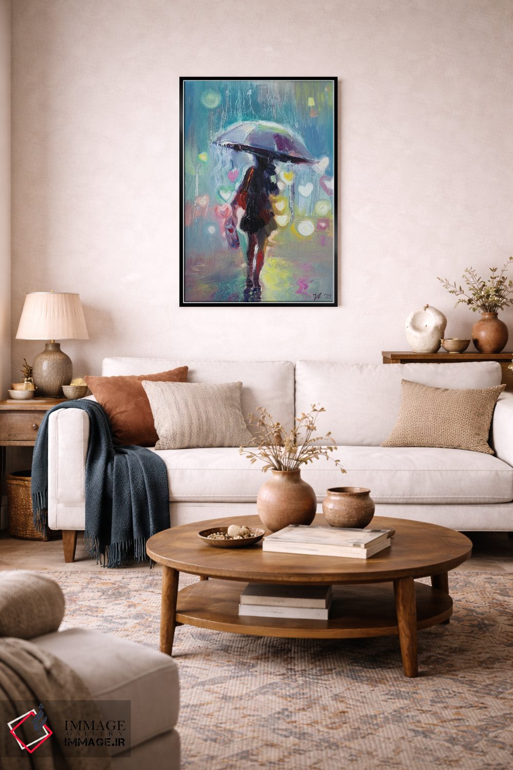 تابلو دکوراتیو چراغ های بارانی اثر کاتارینا والوا - D5B