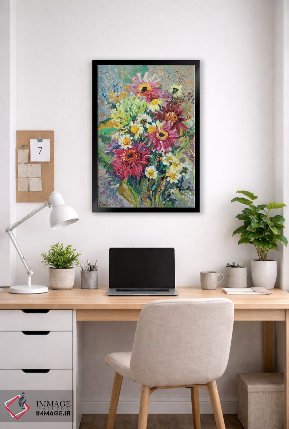 تابلو دکوراتیو دسته گل تابستانی اثر کاتارینا والوا - D5B