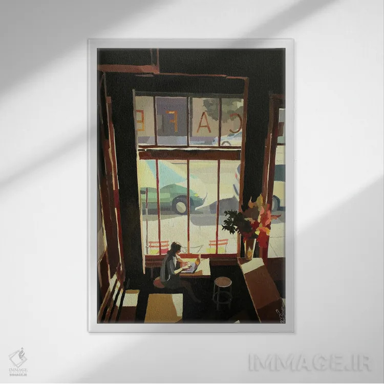 تابلو دکوراتیو رمان بزرگ آمریکایی اثر کیت تامسون - نمای قابدار سفید