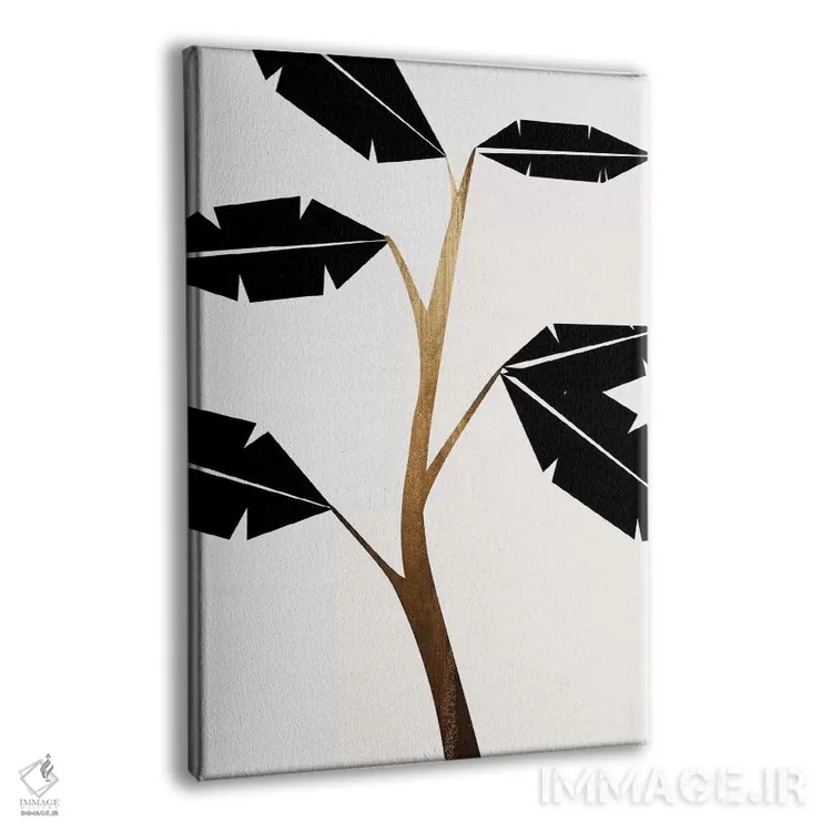 تابلو مینیمال درخت موز اثر کوبیستیکا - نمای پرسپکتیو محصول