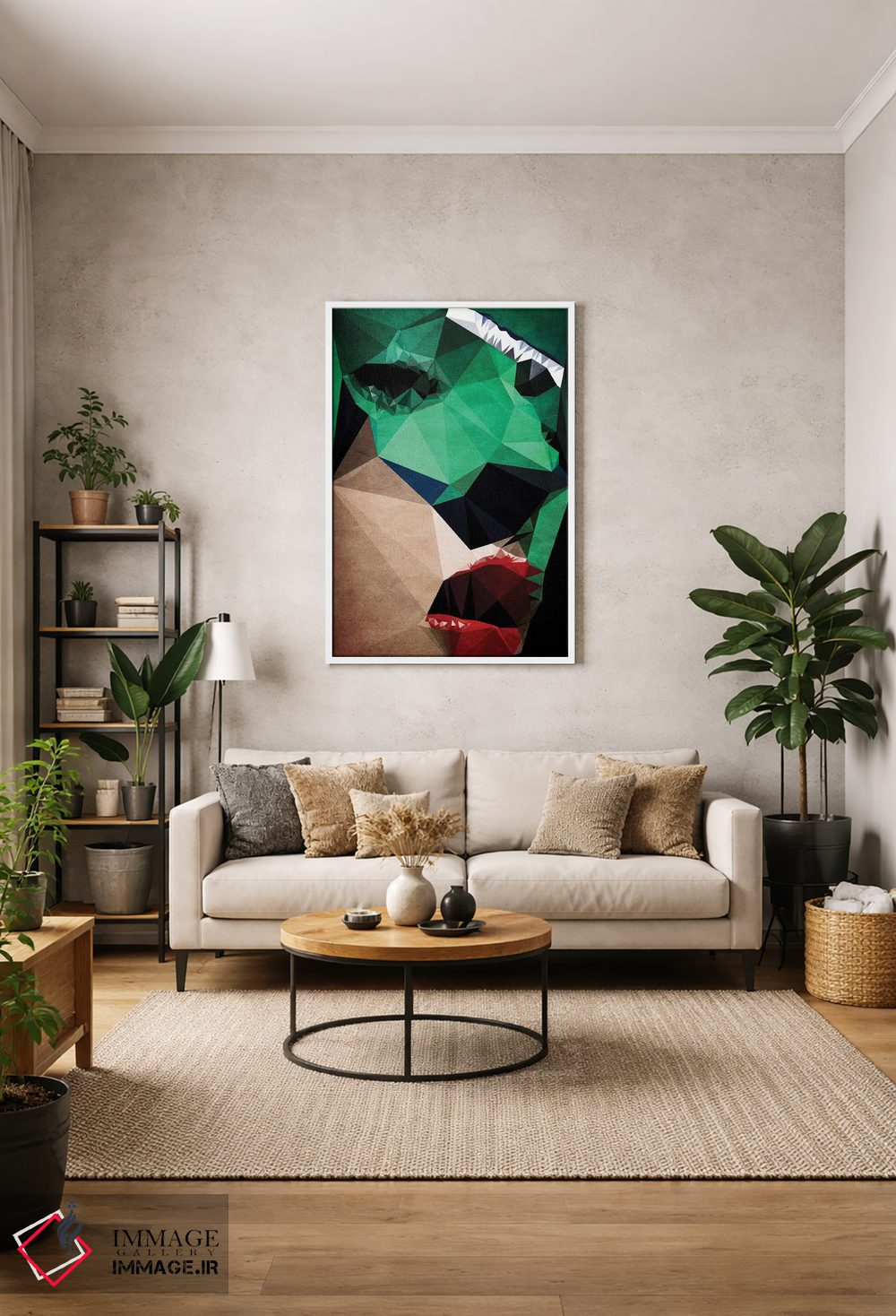 تابلو انتزاعی قهرمان اتاق تاریک اثر کوبیستیکا - D1W