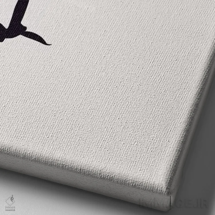 تابلو مینیمال پرندگان در آسمان اثر کوبیستیکا - نمای نزدیک بافت بوم