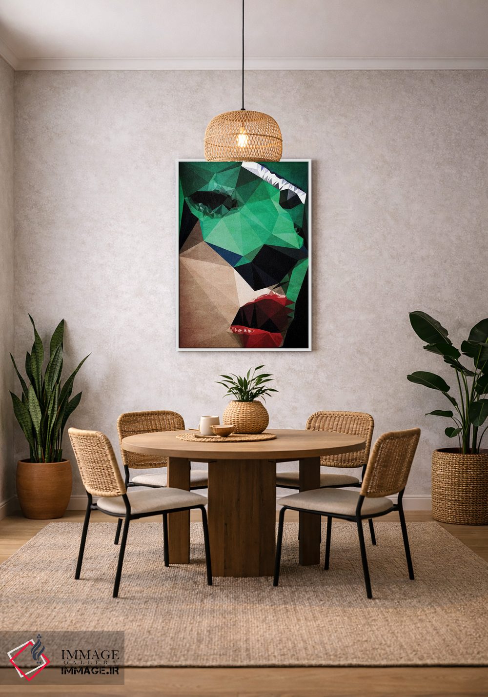 تابلو انتزاعی قهرمان اتاق تاریک اثر کوبیستیکا - D2W