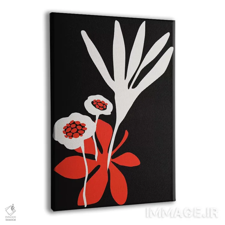 تابلو مینیمال زیبایی شکوفه اثر کوبیستیکا - نمای پرسپکتیو محصول