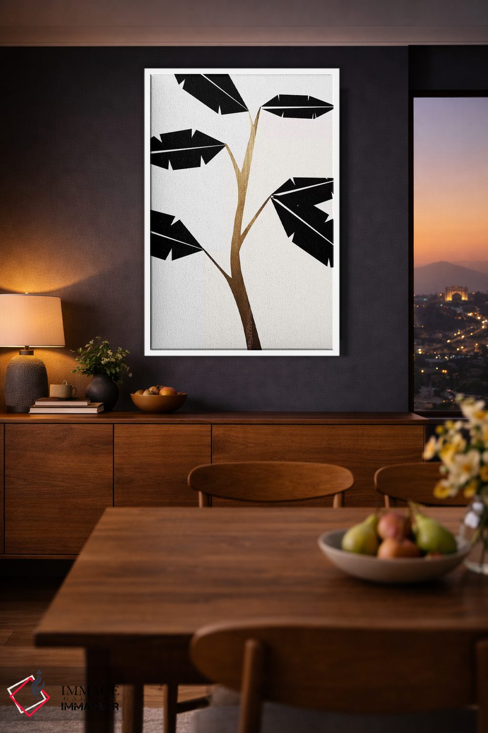 تابلو مینیمال درخت موز اثر کوبیستیکا - D4W