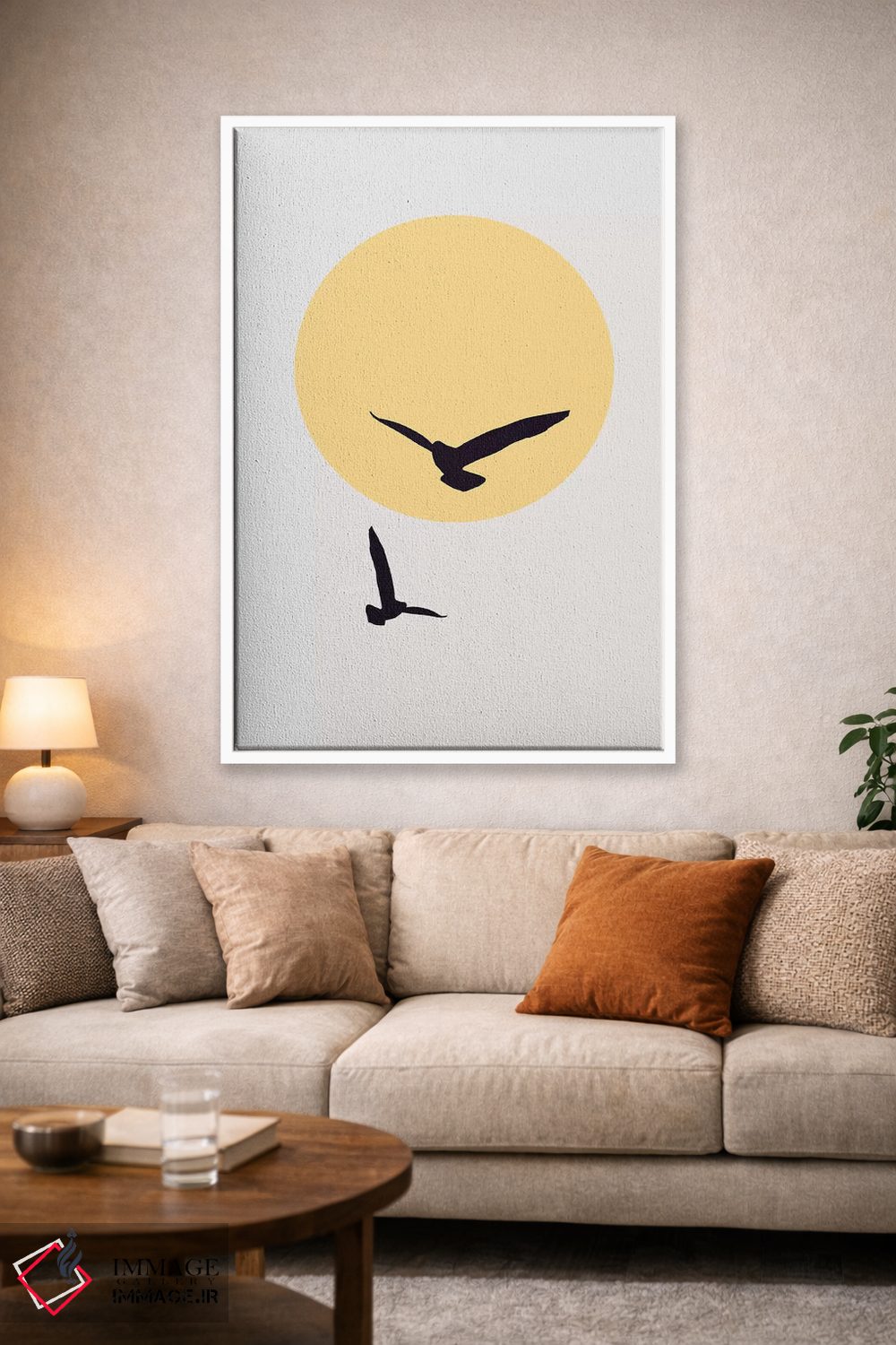 تابلو مینیمال پرندگان در آسمان اثر کوبیستیکا - D1W