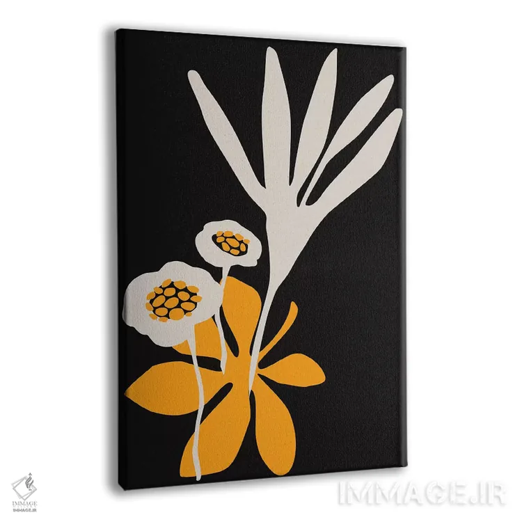 تابلو مینیمال زیبایی شکوفه اثر کوبیستیکا - نمای پرسپکتیو محصول