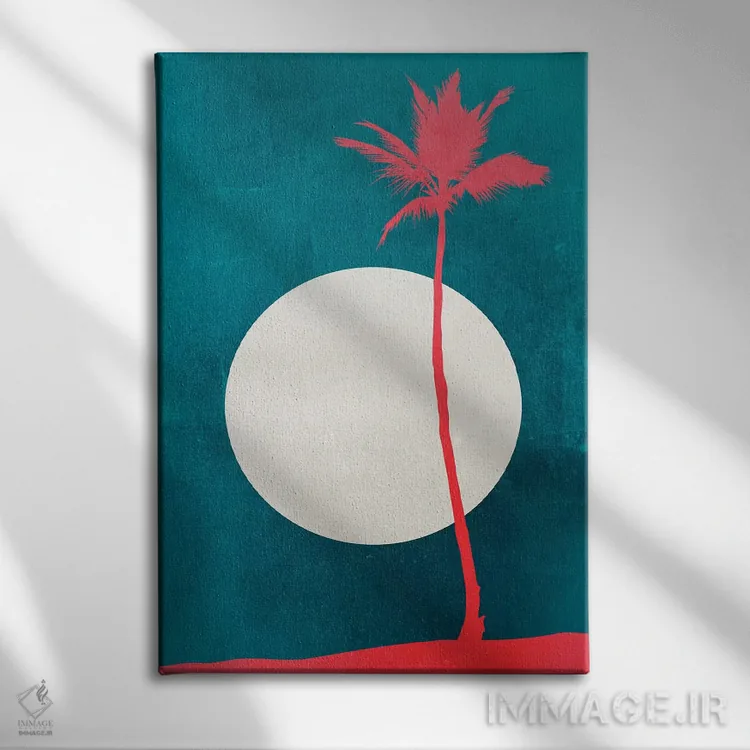 تابلو مینیمال رویاهای کارائیب اثر کوبیستیکا - نمای روبهرو روی دیوار