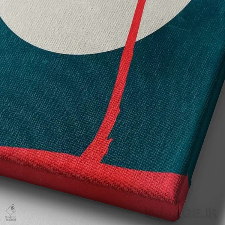 تابلو مینیمال رویاهای کارائیب اثر کوبیستیکا - نمای نزدیک بافت بوم