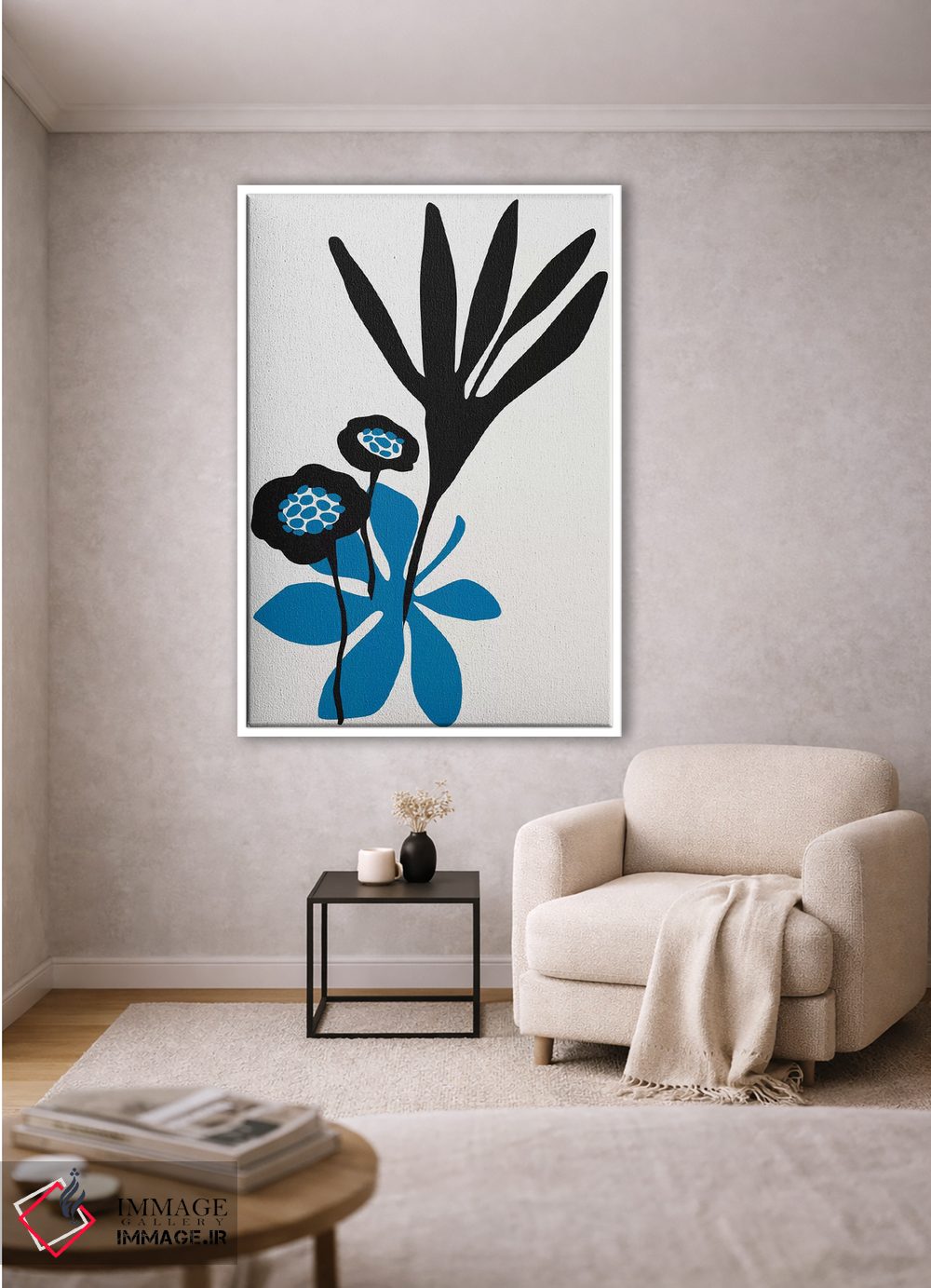 تابلو مینیمال زیبایی شکوفه اثر کوبیستیکا - D1W