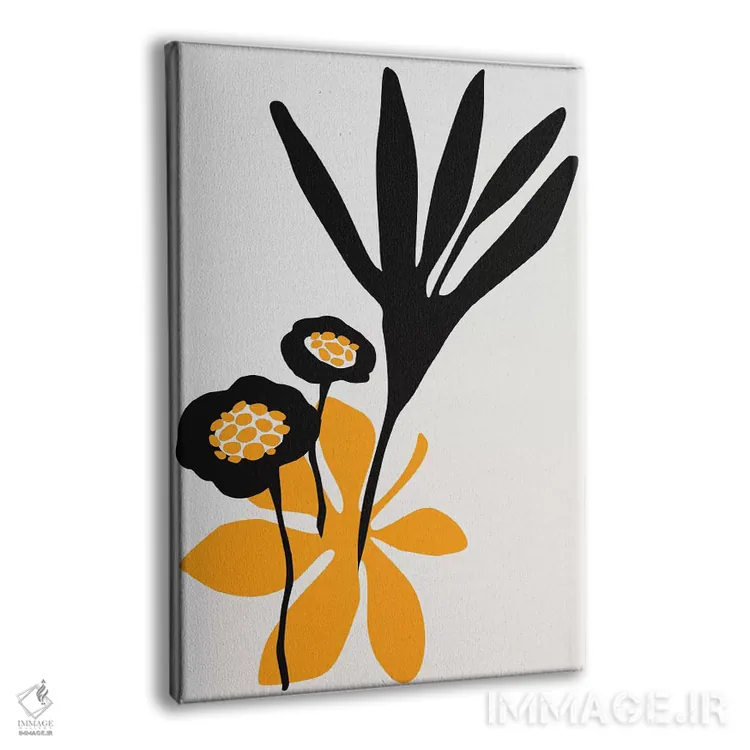 تابلو مینیمال زیبایی شکوفه اثر کوبیستیکا - نمای پرسپکتیو محصول