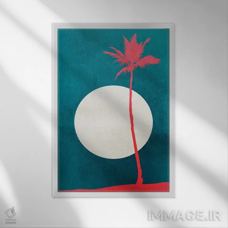 تابلو مینیمال رویاهای کارائیب اثر کوبیستیکا - نمای قابدار سفید