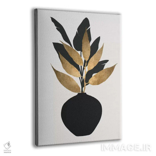 تابلو مینیمال دسته گل شماره ۵ اثر کوبیستیکا - نمای پرسپکتیو محصول