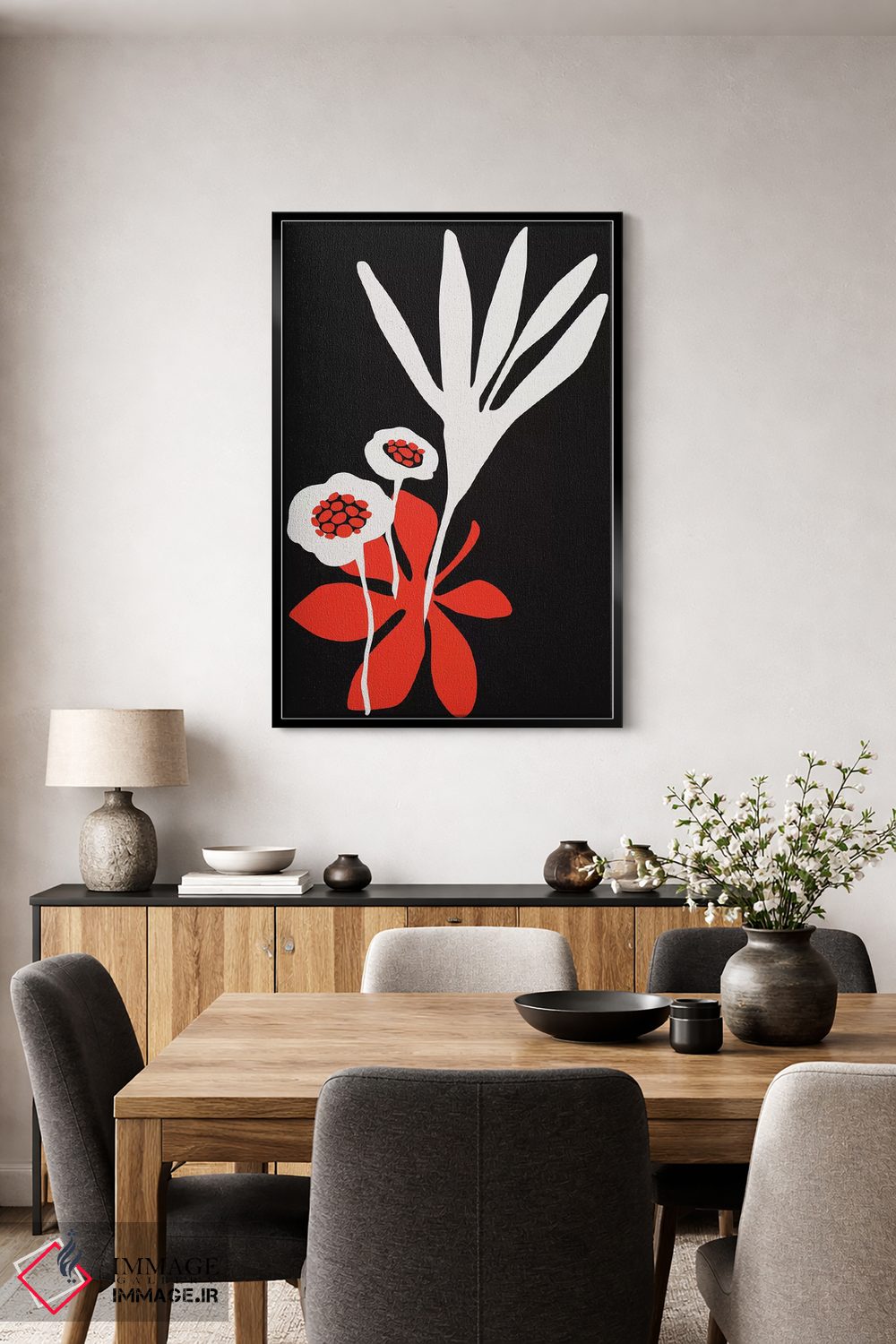 تابلو مینیمال زیبایی شکوفه اثر کوبیستیکا - D5B