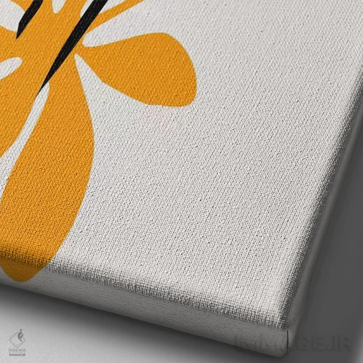 تابلو مینیمال زیبایی شکوفه اثر کوبیستیکا - نمای نزدیک بافت بوم