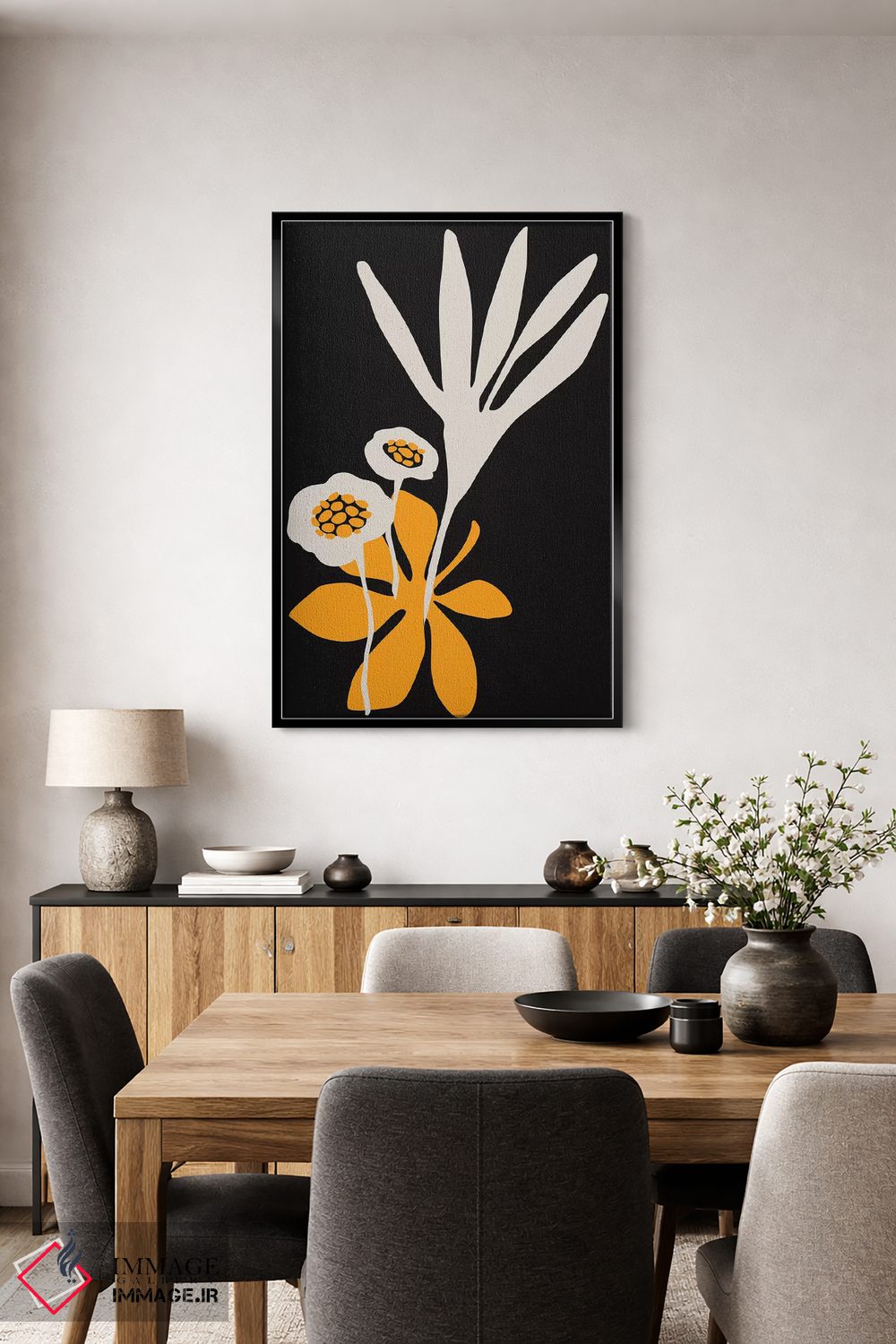 تابلو مینیمال زیبایی شکوفه اثر کوبیستیکا - D4B