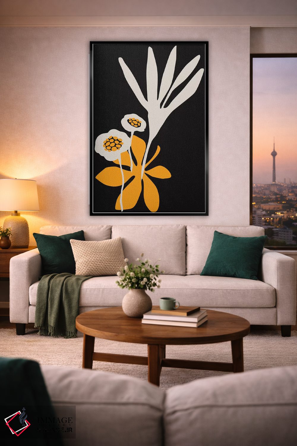 تابلو مینیمال زیبایی شکوفه اثر کوبیستیکا - D3B