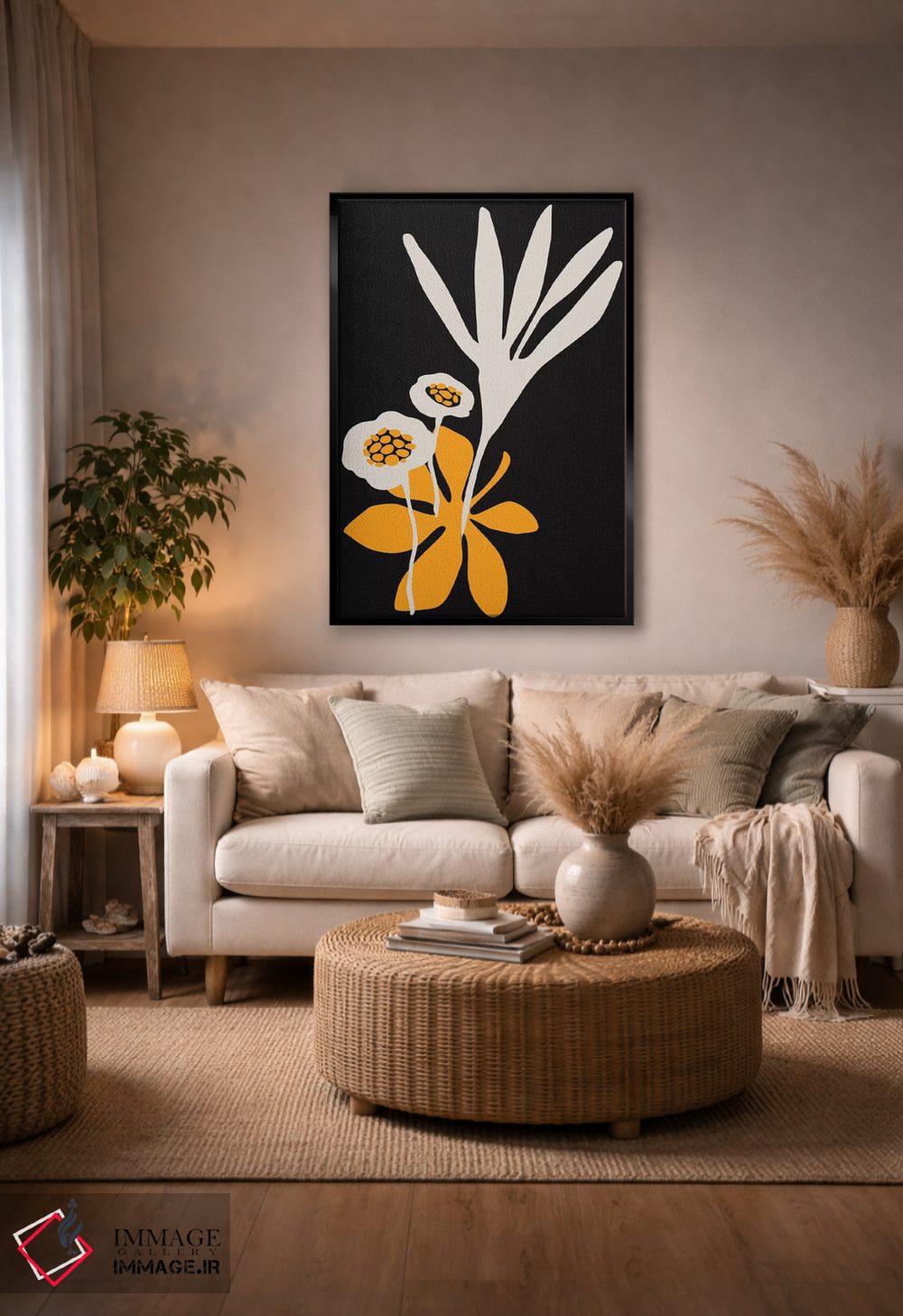 تابلو مینیمال زیبایی شکوفه اثر کوبیستیکا - D5B