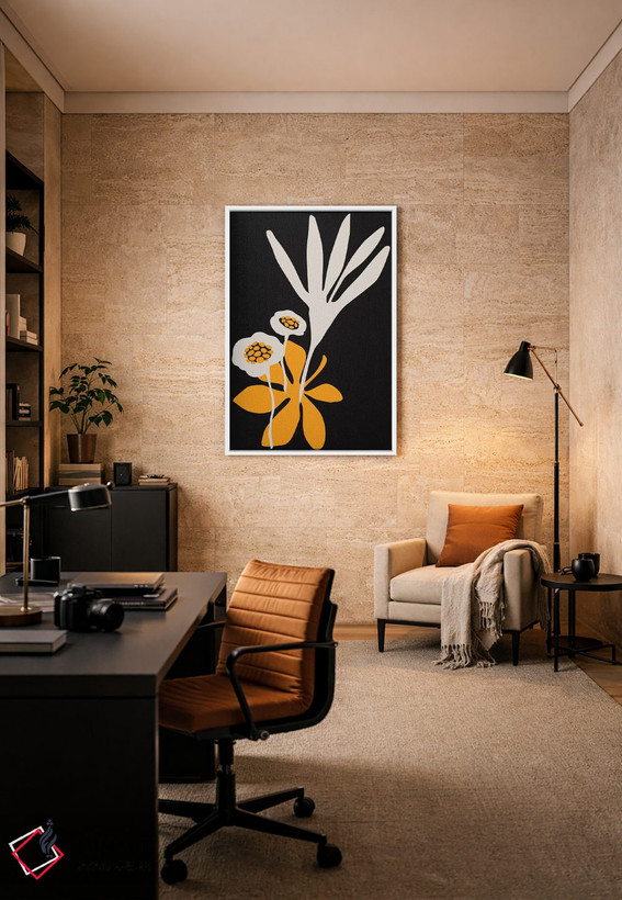 تابلو مینیمال زیبایی شکوفه اثر کوبیستیکا - D6W