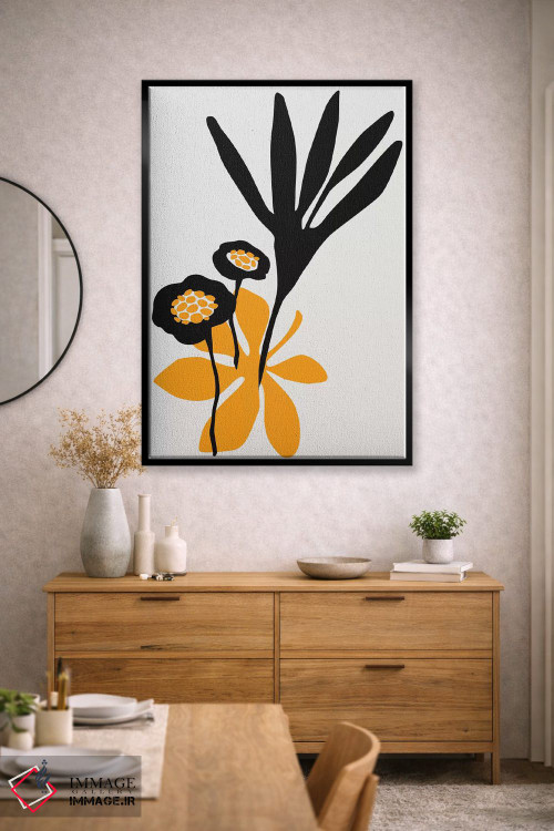 تابلو مینیمال زیبایی شکوفه اثر کوبیستیکا - D1B