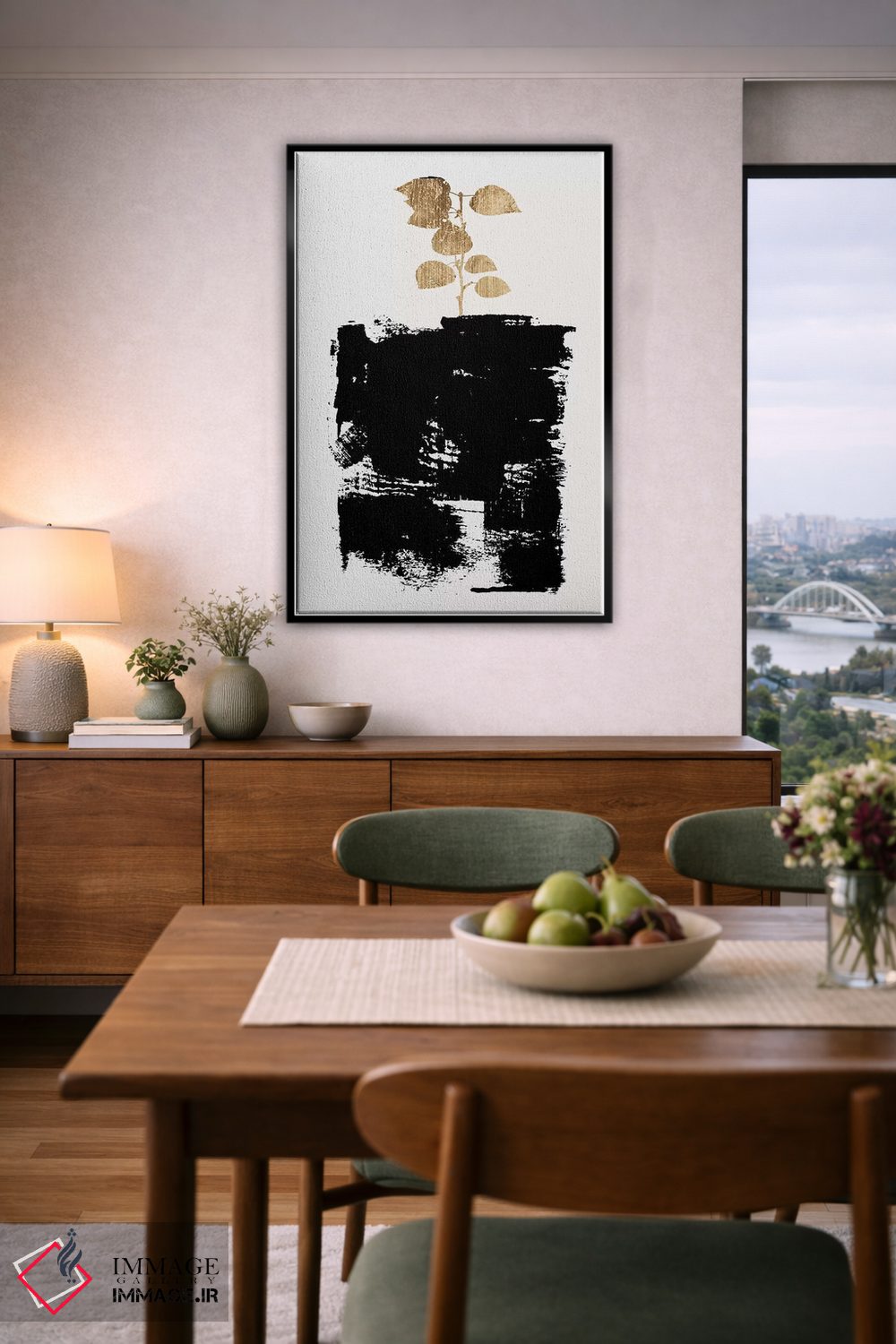 تابلو مینیمال طبیعت بی جان گیاهی شماره ۵-A اثر کوبیستیکا - D6B