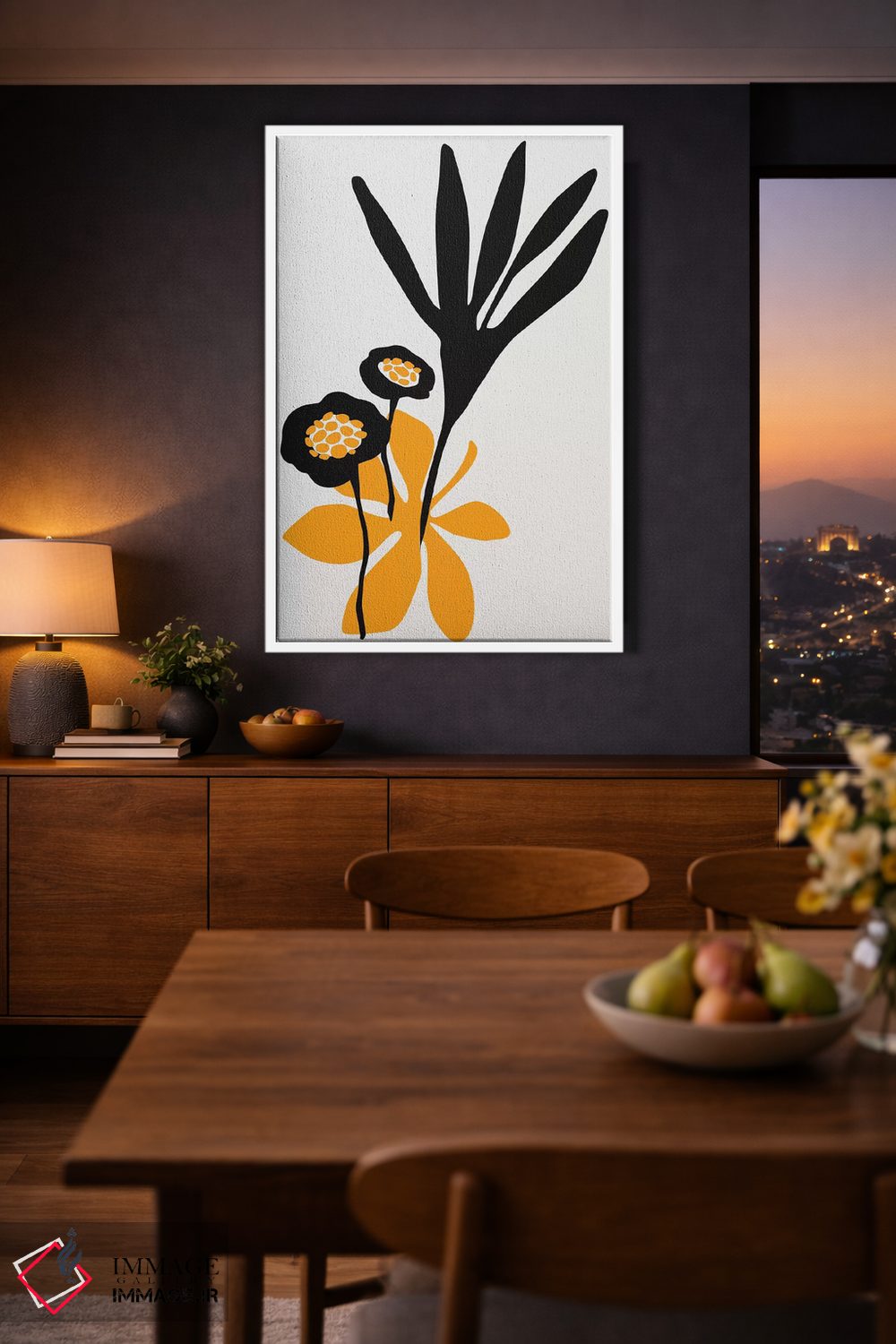 تابلو مینیمال زیبایی شکوفه اثر کوبیستیکا - D4W