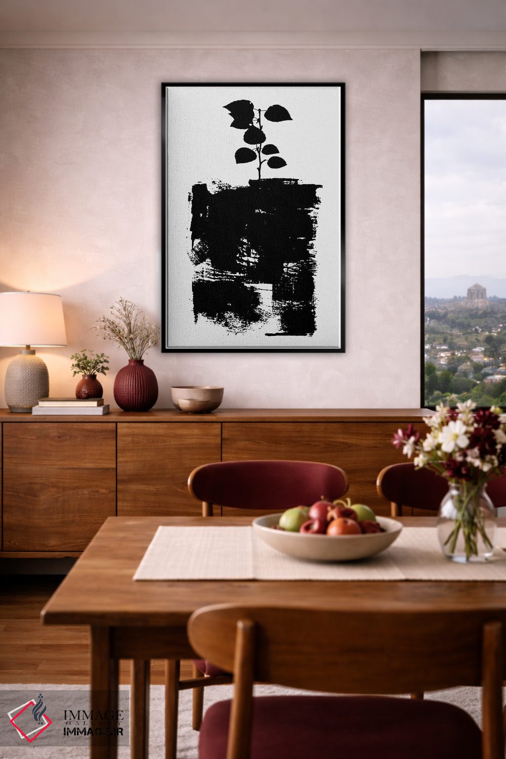 تابلو مینیمال طبیعت بی جان گیاهی شماره ۵-D اثر کوبیستیکا - D3B