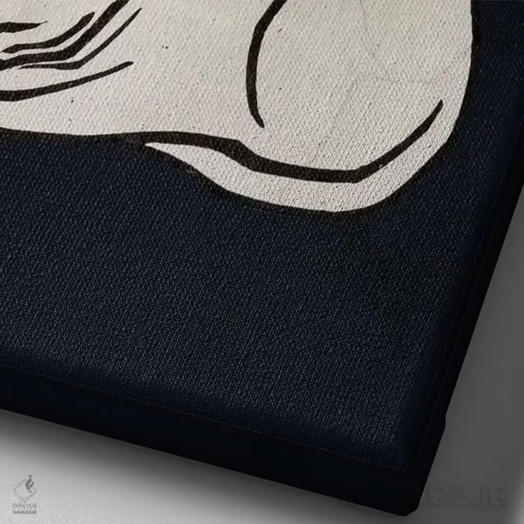 تابلو مینیمال رویاهای آرام اثر کوبیستیکا - نمای نزدیک بافت بوم