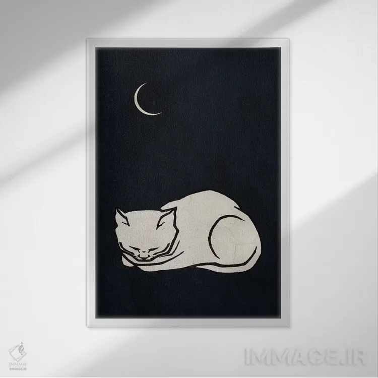 تابلو مینیمال رویاهای آرام اثر کوبیستیکا - نمای قابدار سفید