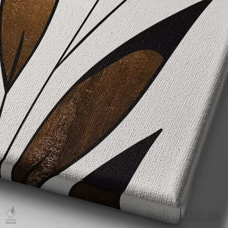 تابلو مینیمال شب های کازابلانکا اثر کوبیستیکا - نمای نزدیک بافت بوم