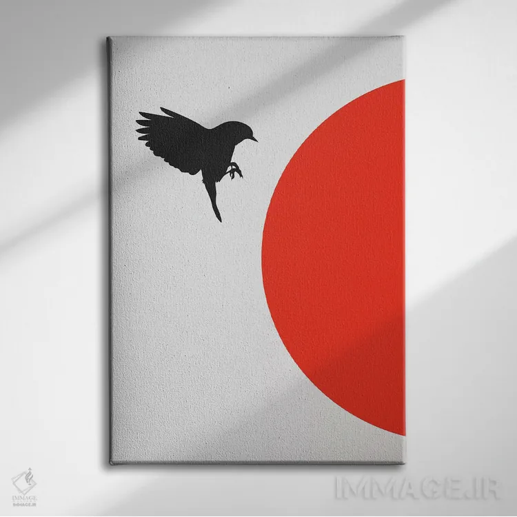 تابلو مینیمال پیله اثر کوبیستیکا - نمای روبهرو روی دیوار