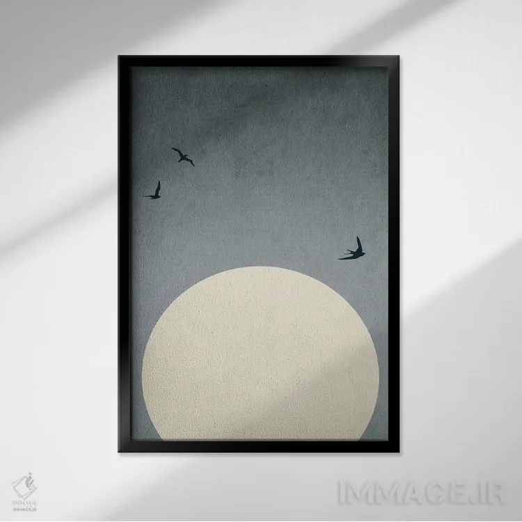 تابلو مینیمال رقصندگان در تاریکی اثر کوبیستیکا - نمای قابدار مشکی