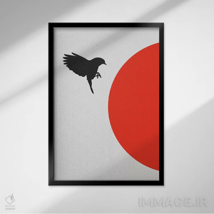 تابلو مینیمال پیله اثر کوبیستیکا - نمای قابدار مشکی