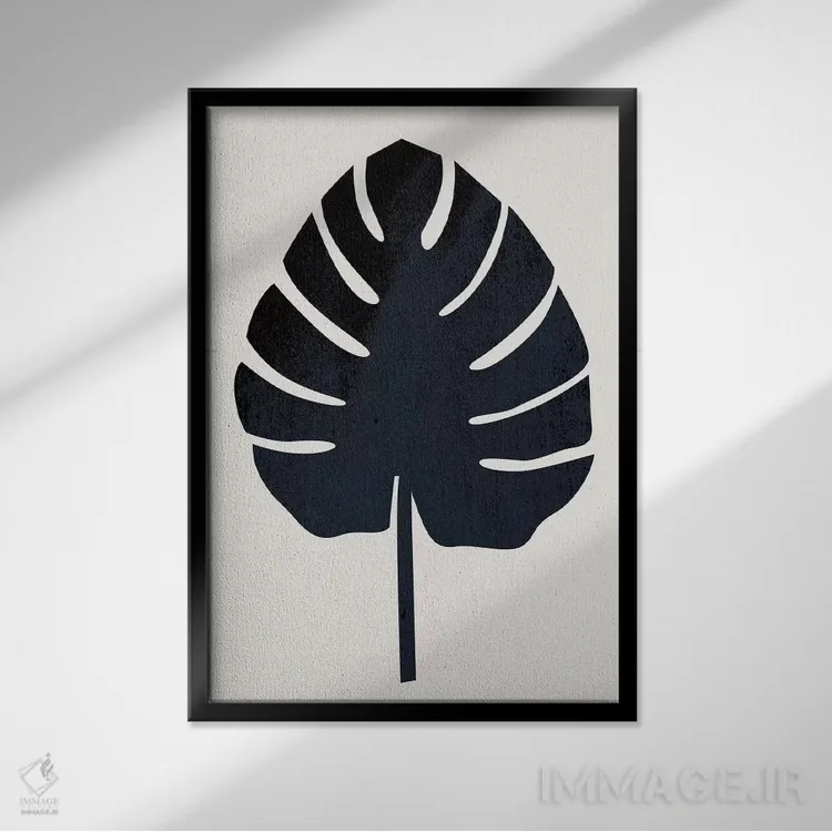 تابلو مینیمال بوتانیکا آبسترکتا اثر کوبیستیکا - نمای قابدار مشکی