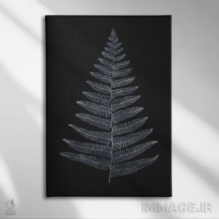 تابلو مینیمال گیاهان مینیمالیستی اثر کوبیستیکا - نمای روبهرو روی دیوار