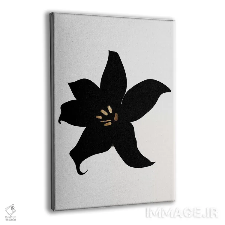 تابلو مینیمال ارکیده تیره اثر کوبیستیکا - نمای پرسپکتیو محصول