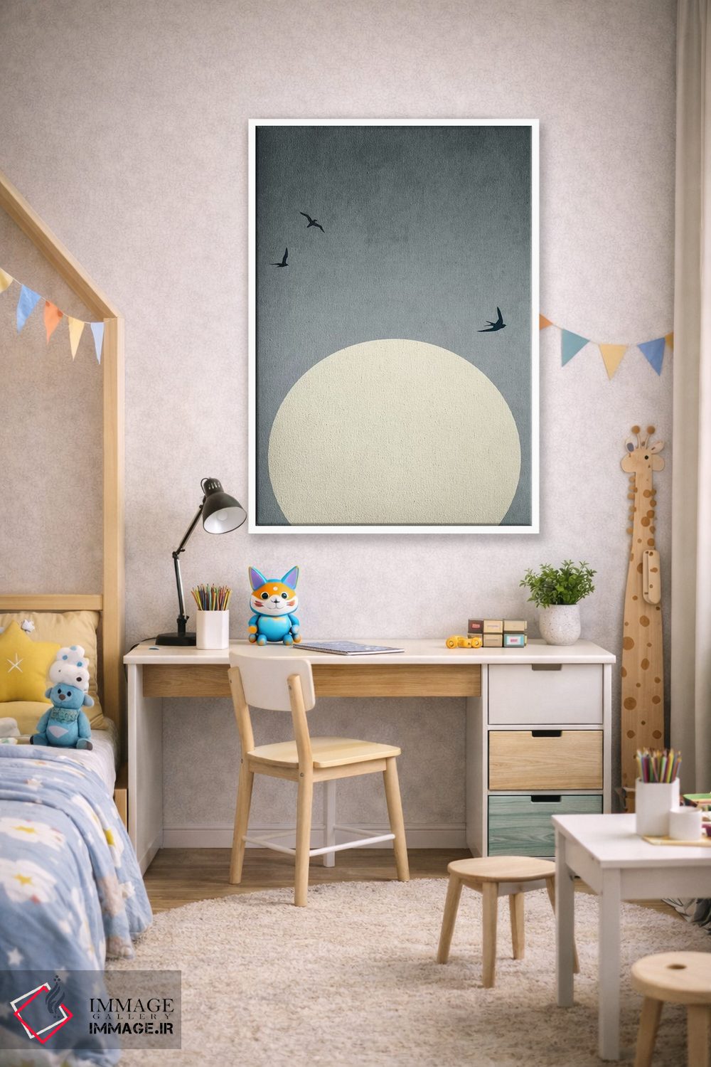 تابلو مینیمال رقصندگان در تاریکی اثر کوبیستیکا - D1W