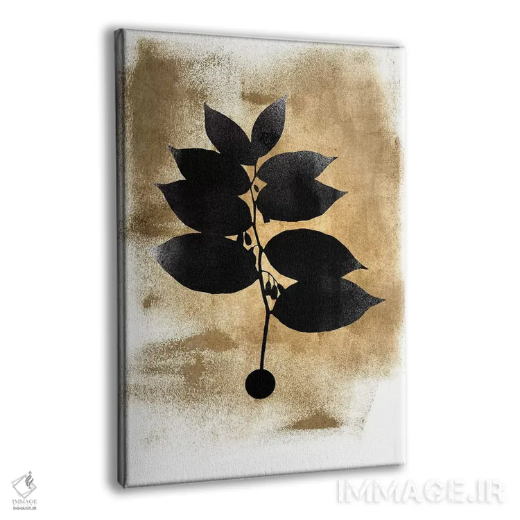 تابلو مینیمال گیاه تیره اثر کوبیستیکا - نمای پرسپکتیو محصول