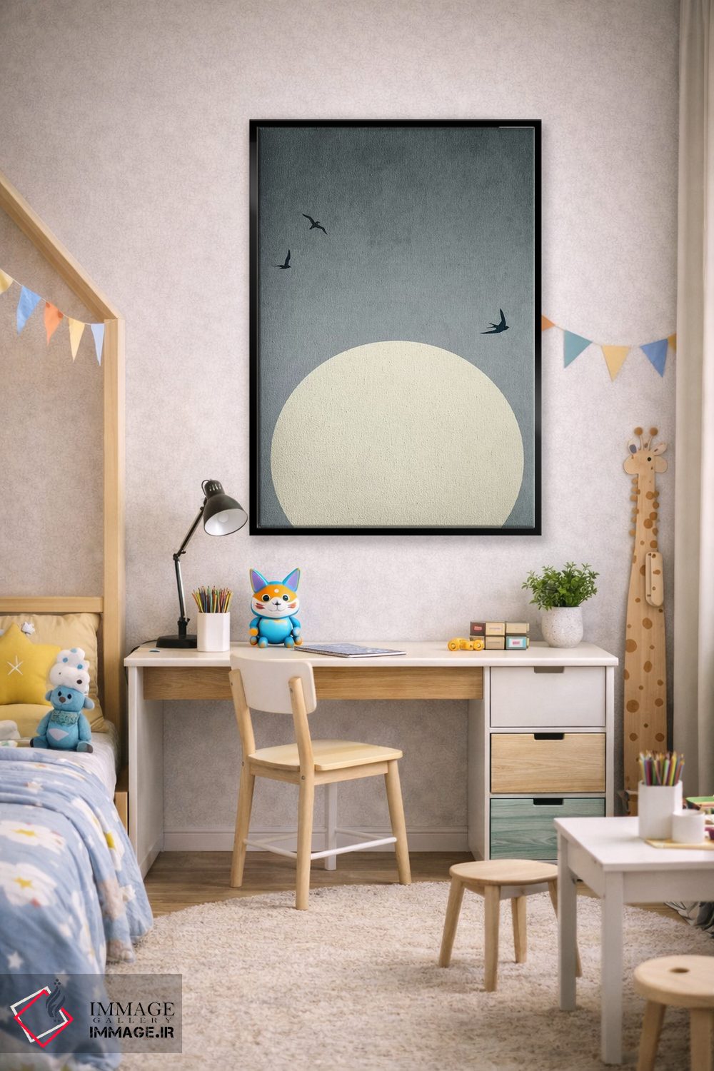 تابلو مینیمال رقصندگان در تاریکی اثر کوبیستیکا - D2B