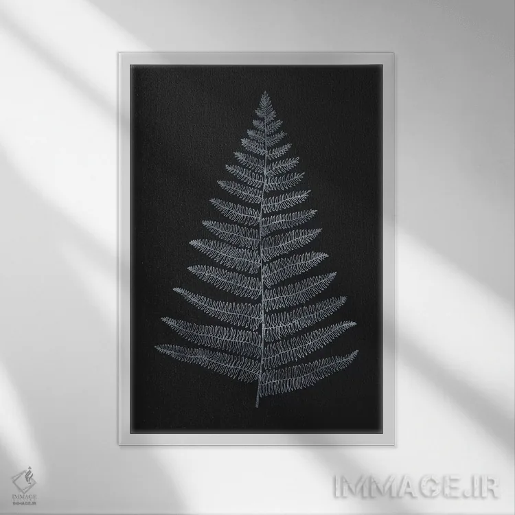 تابلو مینیمال گیاهان مینیمالیستی اثر کوبیستیکا - نمای قابدار سفید