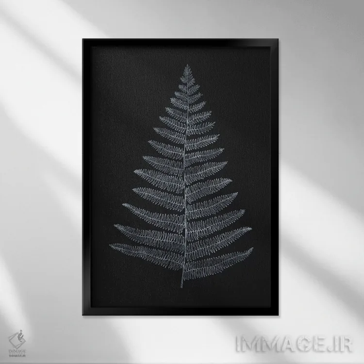 تابلو مینیمال گیاهان مینیمالیستی اثر کوبیستیکا - نمای قابدار مشکی