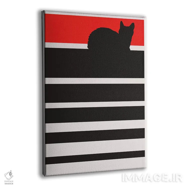 تابلو مینیمال غروب دیجیتال اثر کوبیستیکا - نمای پرسپکتیو محصول