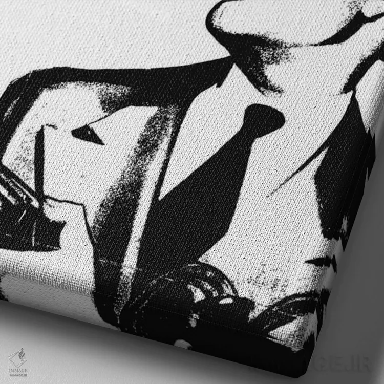 تابلو دکوراتیو جراتش را نداری! اثر کوبیستیکا - نمای نزدیک بافت بوم