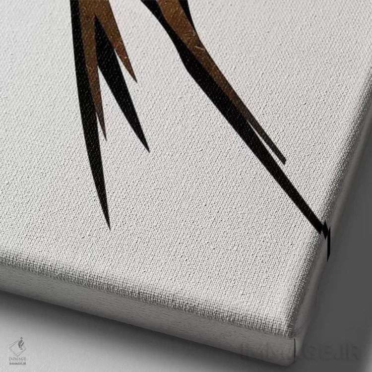 تابلو مینیمال ماهی طلایی اثر کوبیستیکا - نمای نزدیک بافت بوم