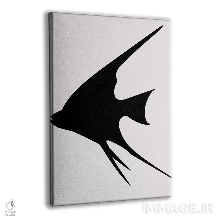 تابلو مینیمال ماهی طلایی اثر کوبیستیکا - نمای پرسپکتیو محصول