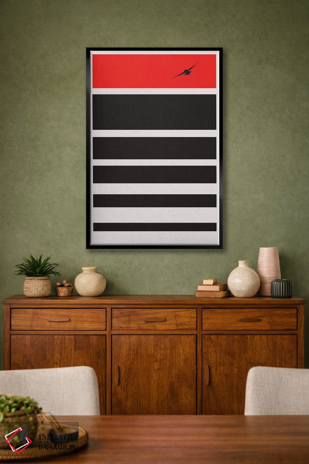 تابلو مینیمال غروب دیجیتال اثر کوبیستیکا - D2B