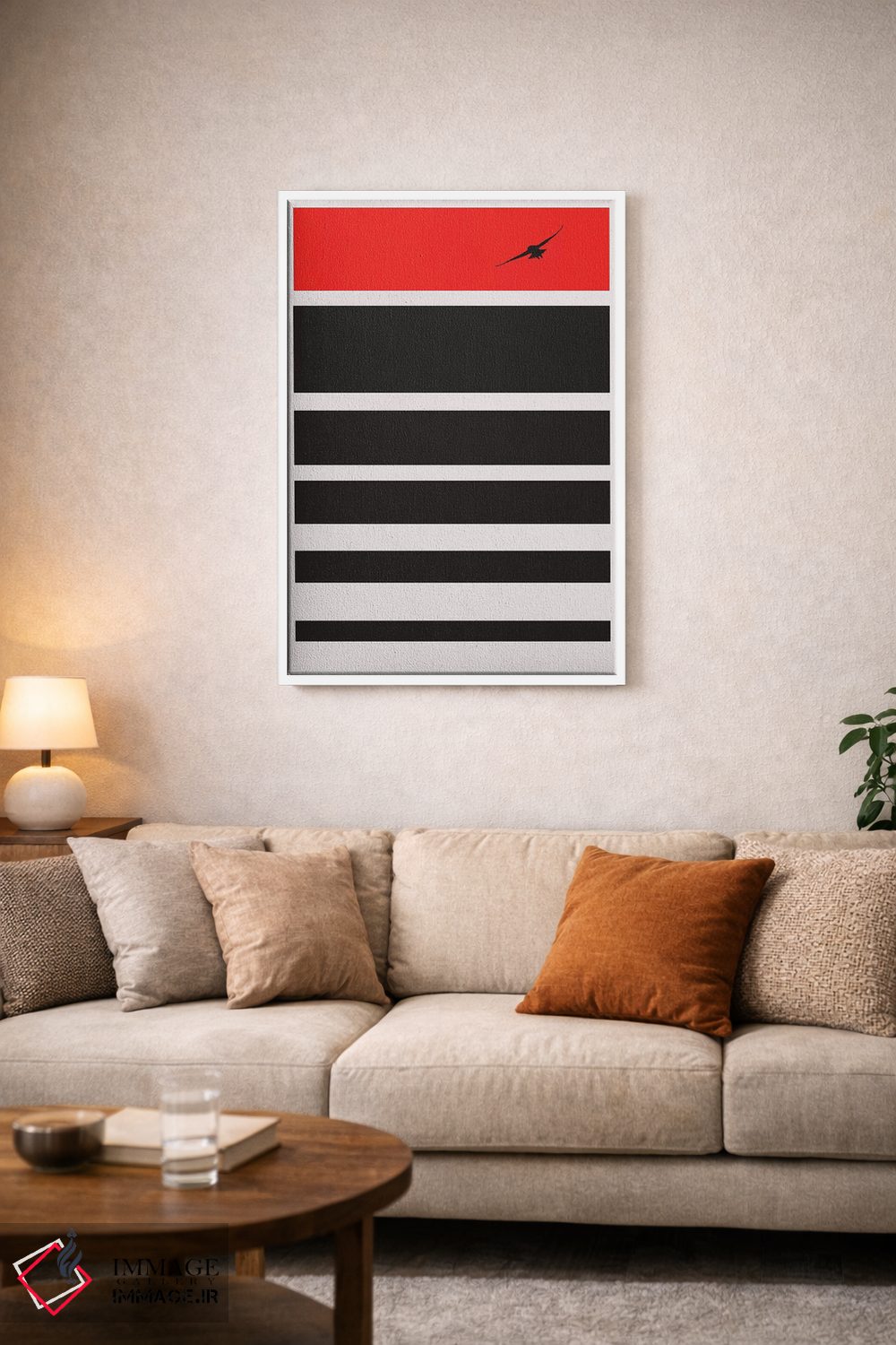 تابلو مینیمال غروب دیجیتال اثر کوبیستیکا - D3W