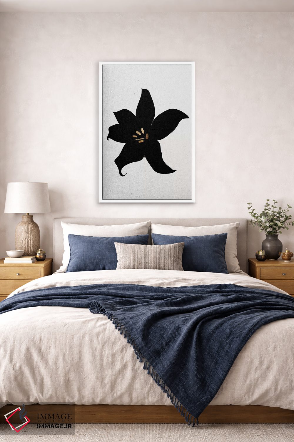 تابلو مینیمال ارکیده تیره اثر کوبیستیکا - D6W